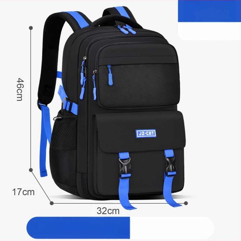 Σχολική τσάντα για αγόρια (5–6 τάξη), πολυεστέρας, αδιάβροχη, διαπνέουσα, ultra-light, προστασία της σπονδυλικής στήλης και μείωση βάρους, διαχωρισμός στεγνό/υγρό, ανακλαστικά στοιχεία, ιμάντες αέρα, σχέδιο anime