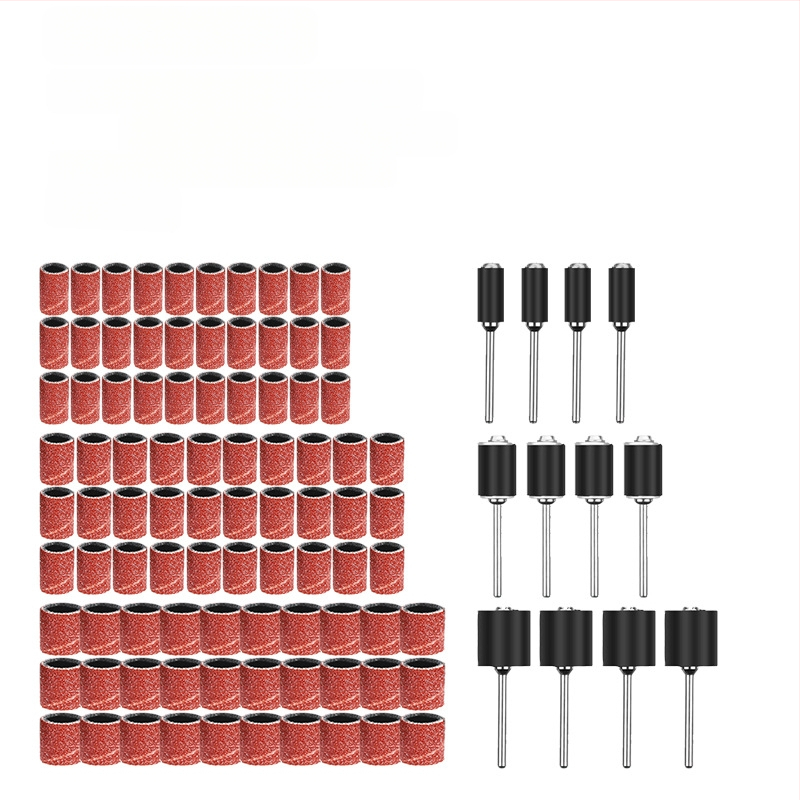 Polīrēšanas komplekts 102 detaļas ar smilšpapīra nūjiņām un abrazīvām gredzenēm, kokam un metālam