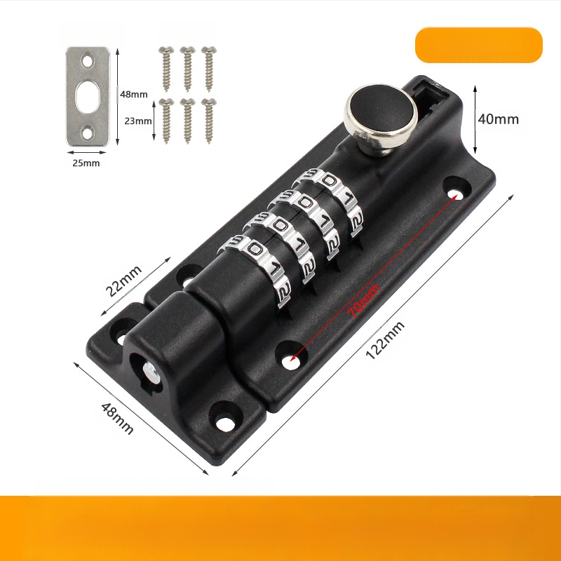 Κλειδαριά με κωδικό latch από κράμμα ψευδαργύρου – εγκατάσταση χωρίς διάτρηση, αδιάβροχη και ανθεκτική στη διάβρωση, εξωτερικός bolt για ξύλινες πόρτες