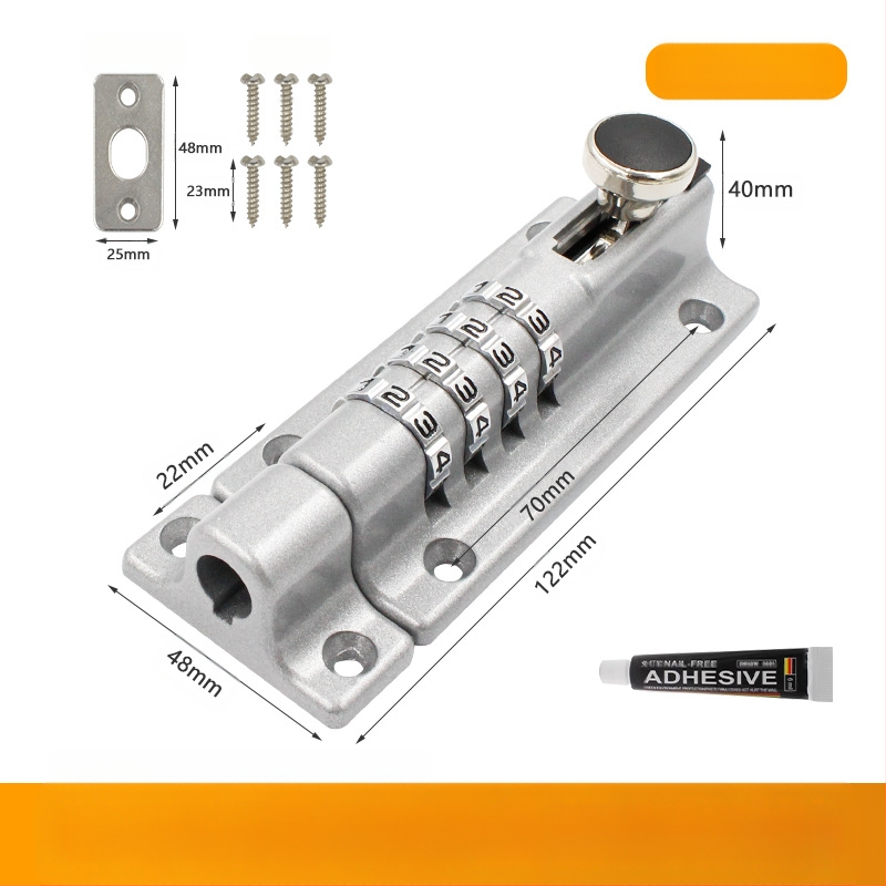 Κλειδαριά με κωδικό latch από κράμμα ψευδαργύρου – εγκατάσταση χωρίς διάτρηση, αδιάβροχη και ανθεκτική στη διάβρωση, εξωτερικός bolt για ξύλινες πόρτες