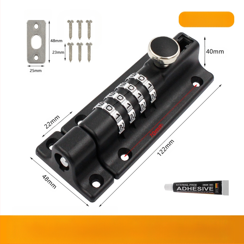 Κλειδαριά με κωδικό latch από κράμμα ψευδαργύρου – εγκατάσταση χωρίς διάτρηση, αδιάβροχη και ανθεκτική στη διάβρωση, εξωτερικός bolt για ξύλινες πόρτες