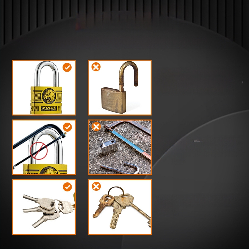 Katanac od cinkovog legura Mindy, model A17/AF17, za vanjsku upotrebu na vratima kuće, studentskom domu, prozorima i garažama.