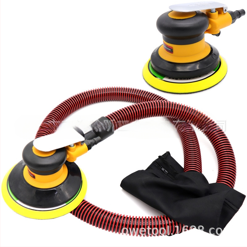 Пневматична шлайф-полировачка с вакуумен прахоуловител за метал и дърво