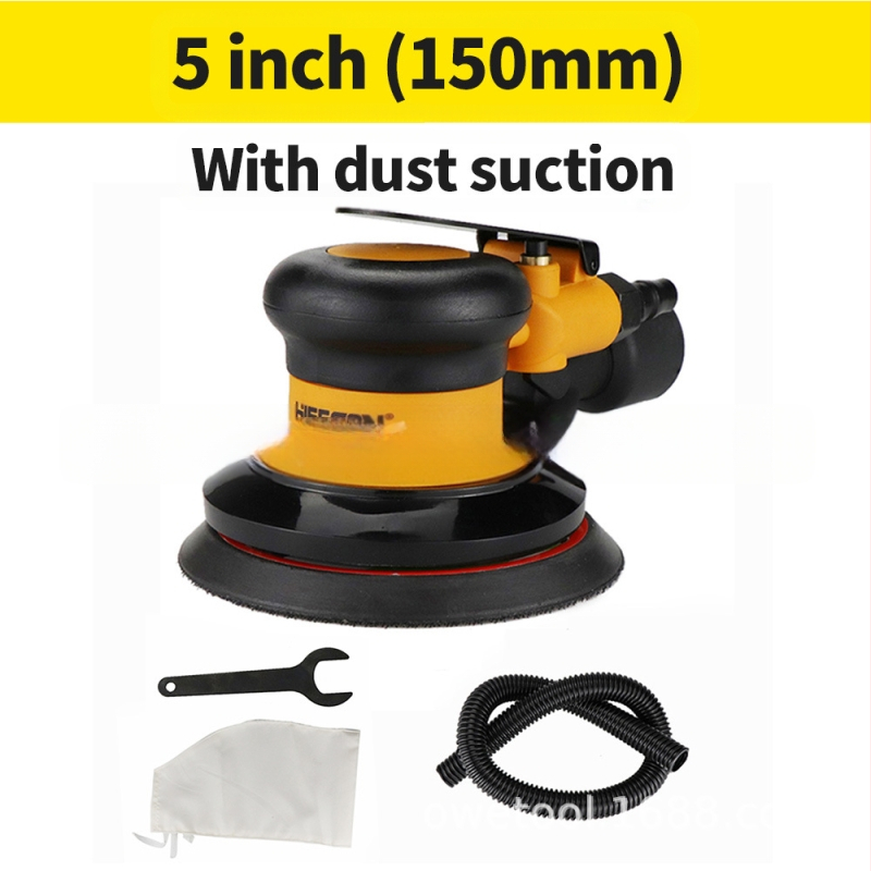 Пневматична шлайф-полировачка с вакуумен прахоуловител за метал и дърво