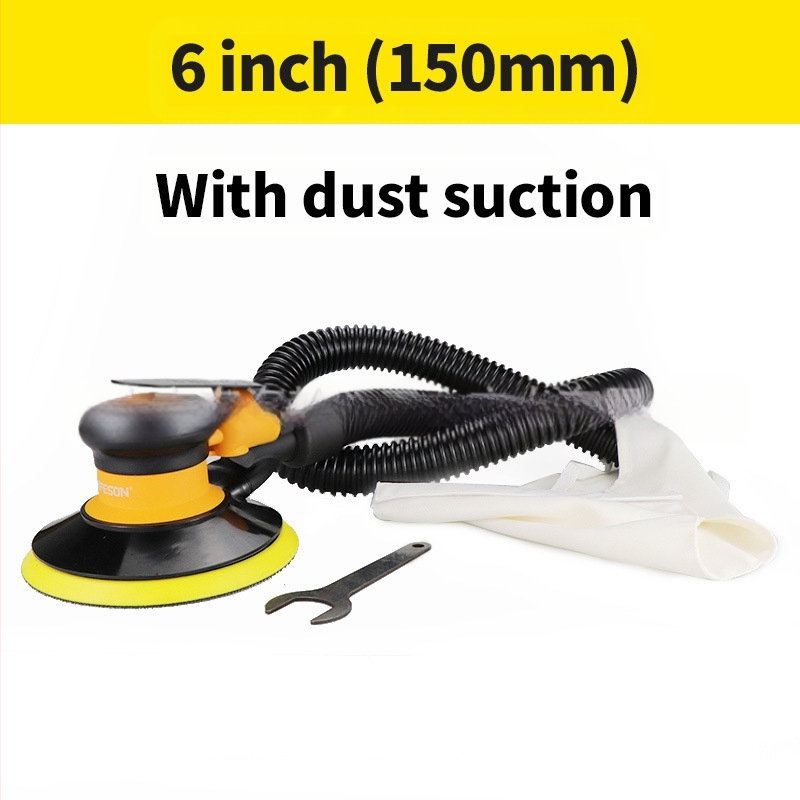 Пневматична шлайф-полировачка с вакуумен прахоуловител за метал и дърво