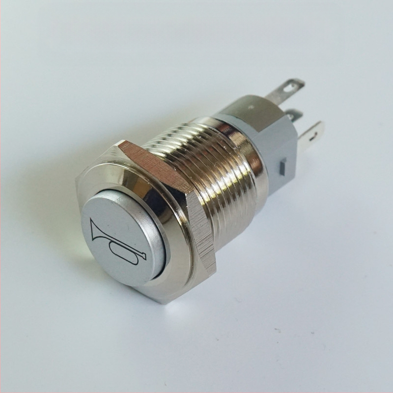 A1816mm metalni prekidač klaksona, gumb, 12V–24V s LED, IP67 vodootporno, za automobile, električna vozila i motocikle