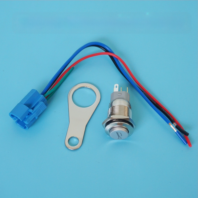 A1816mm metalni prekidač klaksona, gumb, 12V–24V s LED, IP67 vodootporno, za automobile, električna vozila i motocikle