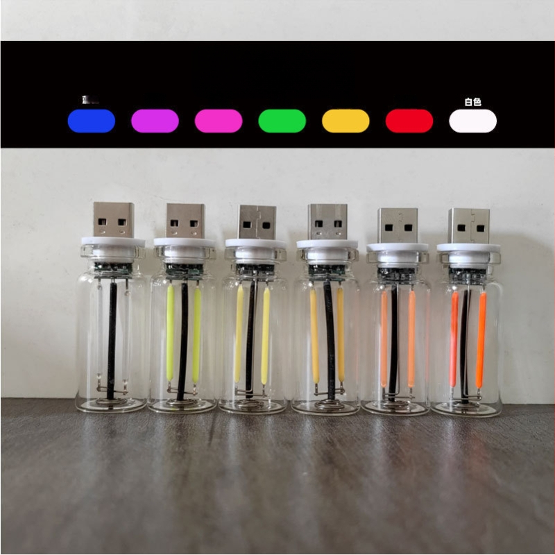 USB nakts gaisma ar skārienvadību – stikla lampiņa nakts galdiņam un automašīnas atmosfērai, Modelis 352, Jauda 5, Spriegums 5