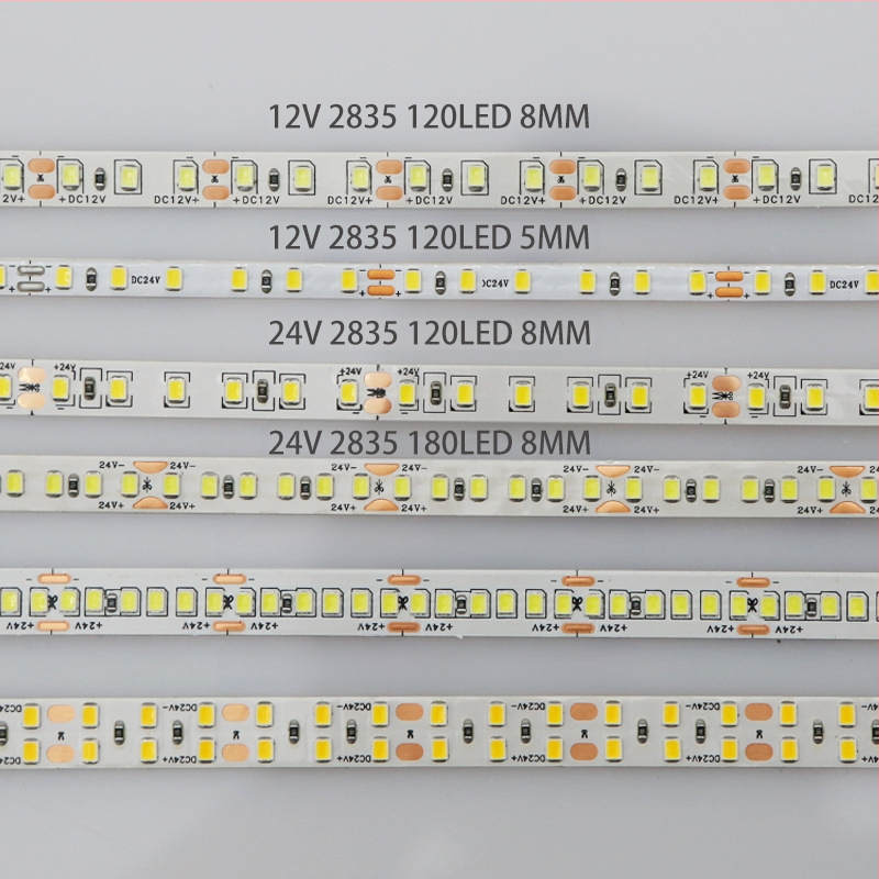 Αυτοκόλλητη λωρίδα LED, είσοδος 12V, 120 LED (2835), 12W, ρυθμιζόμενη φωτεινότητα