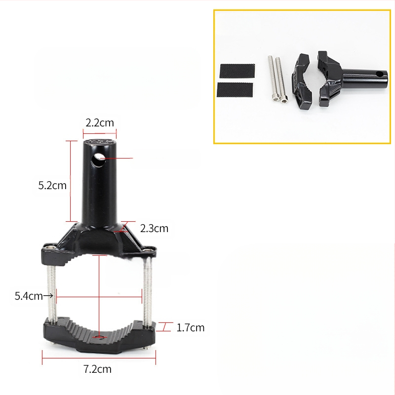 Πλαίσιο τοποθέτησης φανού μοτοσικλέτας με επεκτεινόμενη στήριξη, κλιπ σωλήνα και κραταστή φανού για τον μπροστινό φέρινγκ
