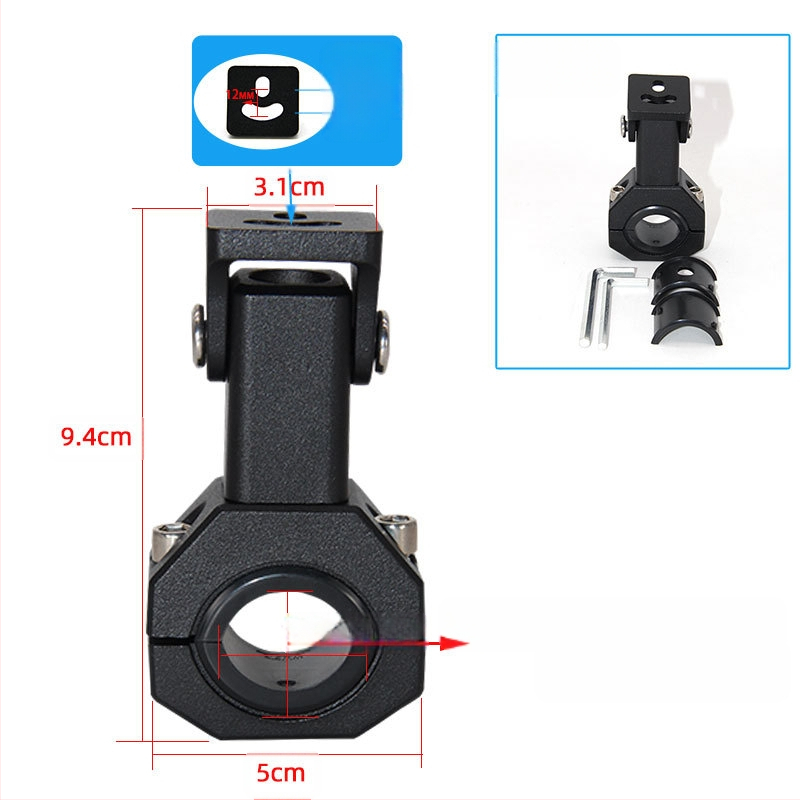 Πλαίσιο τοποθέτησης φανού μοτοσικλέτας με επεκτεινόμενη στήριξη, κλιπ σωλήνα και κραταστή φανού για τον μπροστινό φέρινγκ