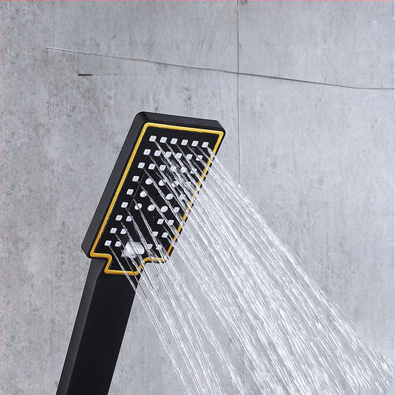 Σετ ντους με σώμα από ορείχαλκο, εγκατάσταση σε τοίχο, έλεγχος θερμοκρασίας με ψηφιακή οθόνη, σταθερή θερμοκρασία, μοντέλο KABEI-JS61