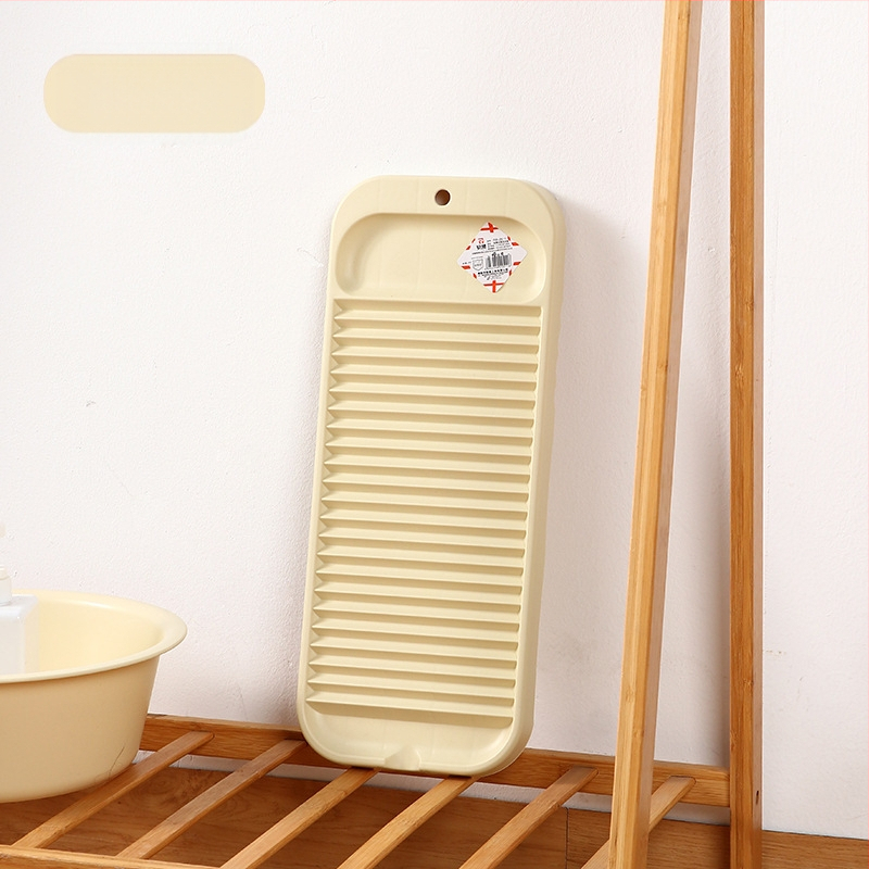 Βαθύς πλαστικός κάδος πλυσίματος με ενσωματωμένη επιφάνεια τριψίματος, vintage στυλ