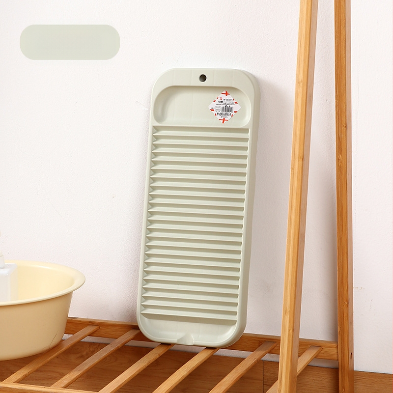 Βαθύς πλαστικός κάδος πλυσίματος με ενσωματωμένη επιφάνεια τριψίματος, vintage στυλ