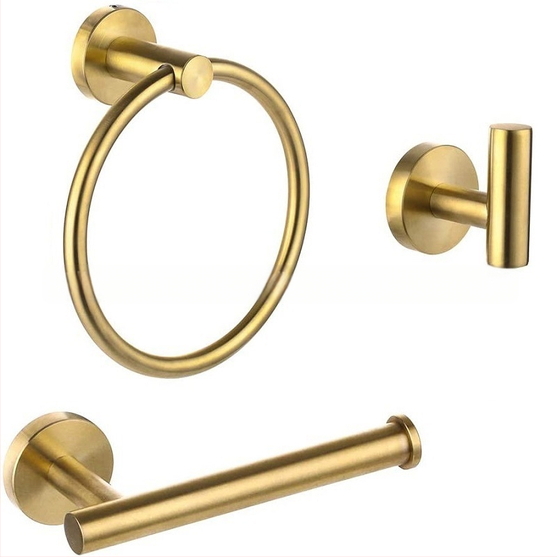 Комплект халки за кърпи от неръждаема стомана с Brushed завършек, носим товар до 30 кг, 1 слой, функция: съхранение (Материал: неръждаема стомана; Завършек: Brushed; Носим товар: 30 кг; Брой слоеве: 1; Функция: съхранение)