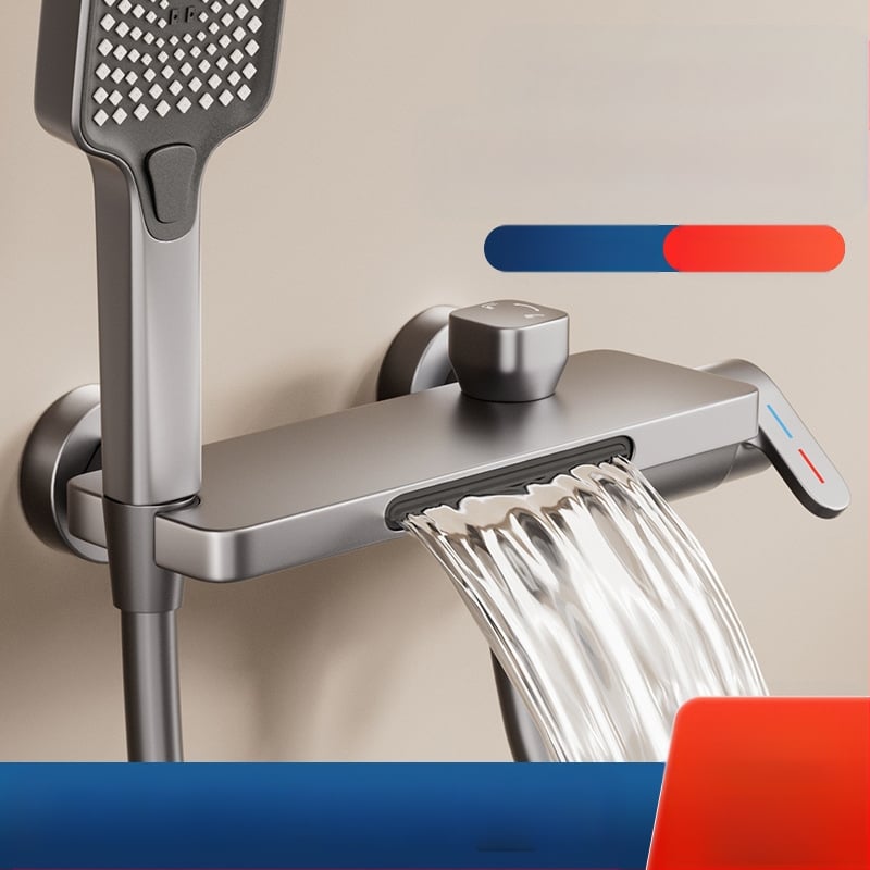 Βρύση μπανιέρας (Εγκατάσταση στον τοίχο; Μικτή βρύση; Κεραμικός πυρήνας βαλβίνας; Μέρος από χαλκό; Μοντέλο HSQ176)