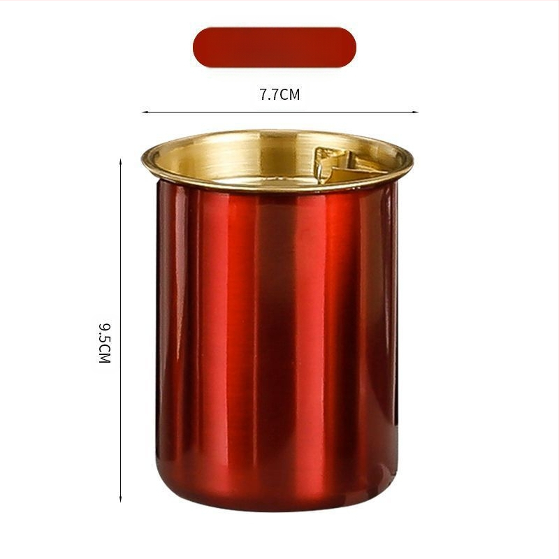 Nerūsējošā tērauda pepeljārs ar vāciņu – mājām un birojam, novērš pelnu izkliedi