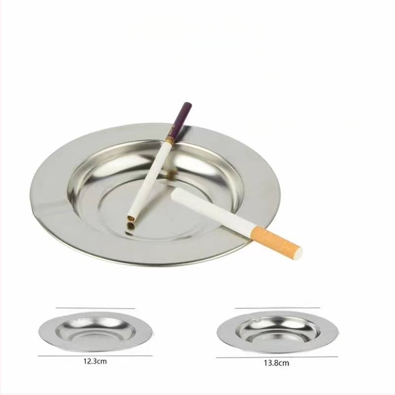 Nerūsējošā tērauda pepeljārs ar vāciņu – mājām un birojam, novērš pelnu izkliedi