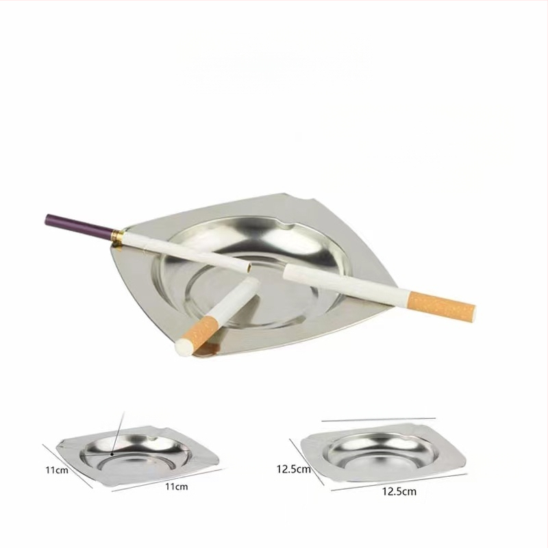 Nerūsējošā tērauda pepeljārs ar vāciņu – mājām un birojam, novērš pelnu izkliedi