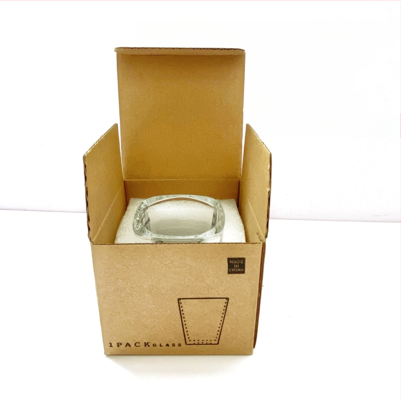 Γυάλινο ποτήρι εσπρέσο με παχύτερο πάτο, τετράγωνο σχήμα, με κλίμακα μέτρησης για ακριβή παρασκευή καφέ