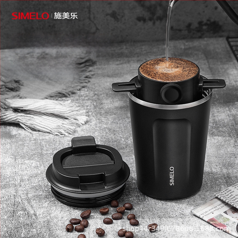 SIMELO pour-over kafijas filtrs no nerūsējošā tērauda 304, saliekams, mājas lietošanai