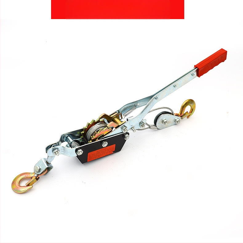 Напрегач за стоманено въже, ръчен, с двойни куки, капацитет 1–4 т, изработен от въглеродна стомана