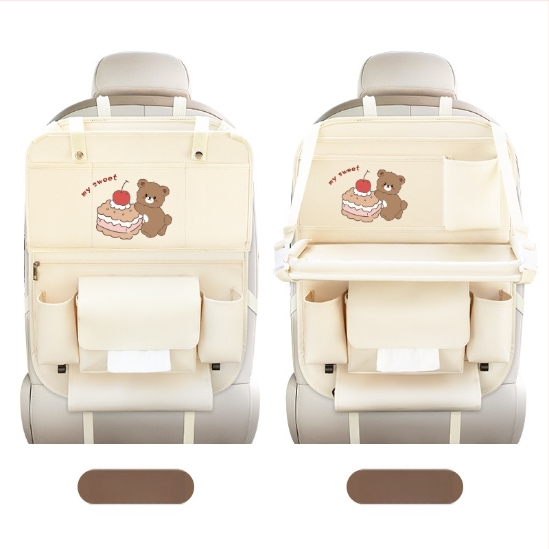 Τσάντα αποθήκευσης πίσω από το κάθισμα αυτοκινήτου - δερμάτινη, αδιάβροχη, προσαρμόσιμη, παγκόσμια συμβατότητα, εκτύπωση λογότυπου