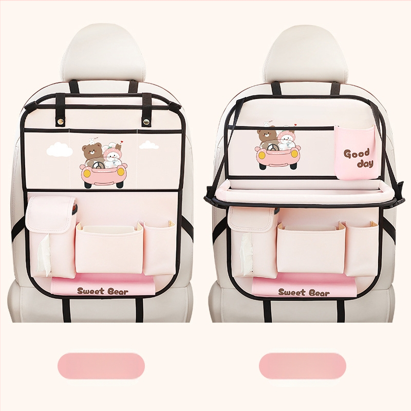 Τσάντα αποθήκευσης πίσω από το κάθισμα αυτοκινήτου - δερμάτινη, αδιάβροχη, προσαρμόσιμη, παγκόσμια συμβατότητα, εκτύπωση λογότυπου