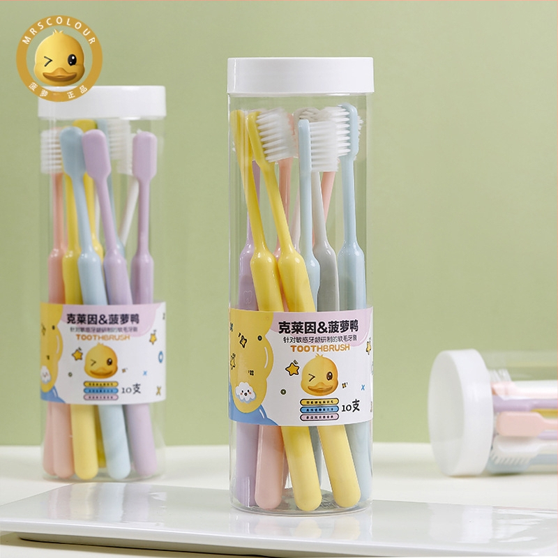 GOGOMGL Pieaugušo zobu birstu komplekts – Mīkstās šķiedras, 10 gab., Manuālā zobu birste