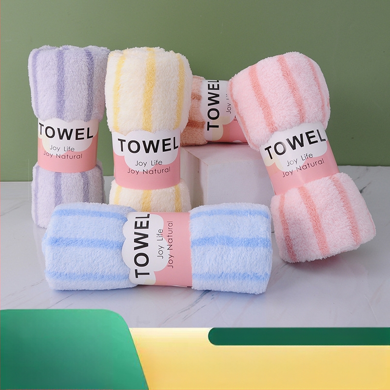 Korāla flīša sejas dvielis, 240 g, augsts-zems pūka raksts, drukāts logotips