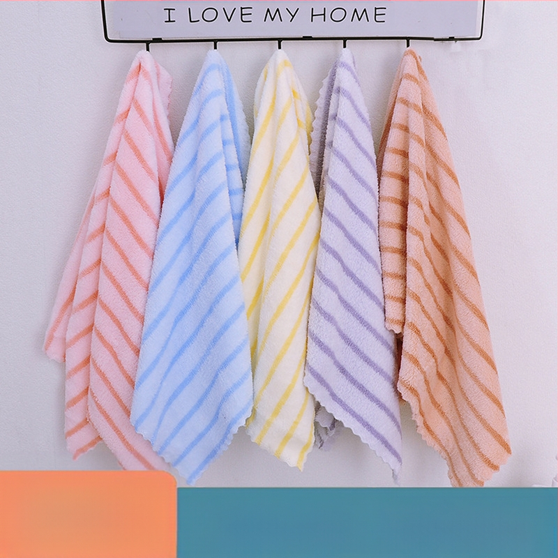 Korāla flīša sejas dvielis, 240 g, augsts-zems pūka raksts, drukāts logotips