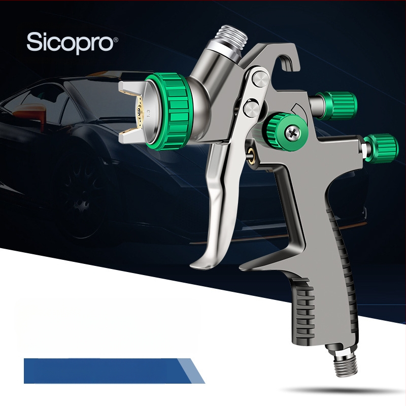 Пневматичен спрей пистолет, ниско налягане, хромирана, горна чашка, за боядисване на автомобили