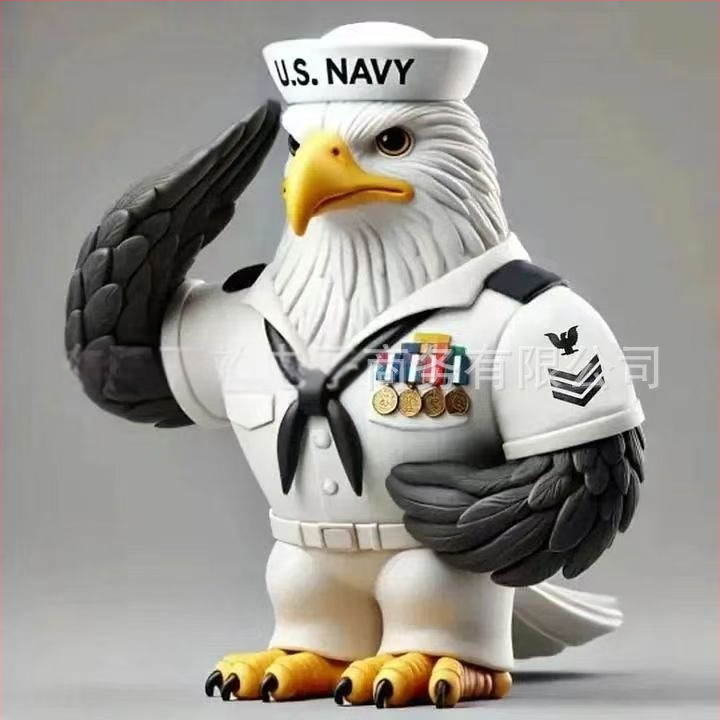 Διακοσμητικό γραφείου από ρητίνη – Αετός για Τιμή στους Βετεράνους, Στυλ Καρτούν, Δώρο για Ηλικιωμένους και Συναδέλφους