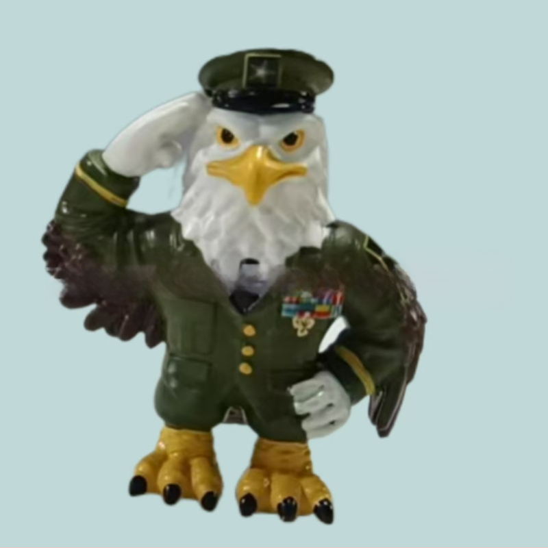 Διακοσμητικό γραφείου από ρητίνη – Αετός για Τιμή στους Βετεράνους, Στυλ Καρτούν, Δώρο για Ηλικιωμένους και Συναδέλφους