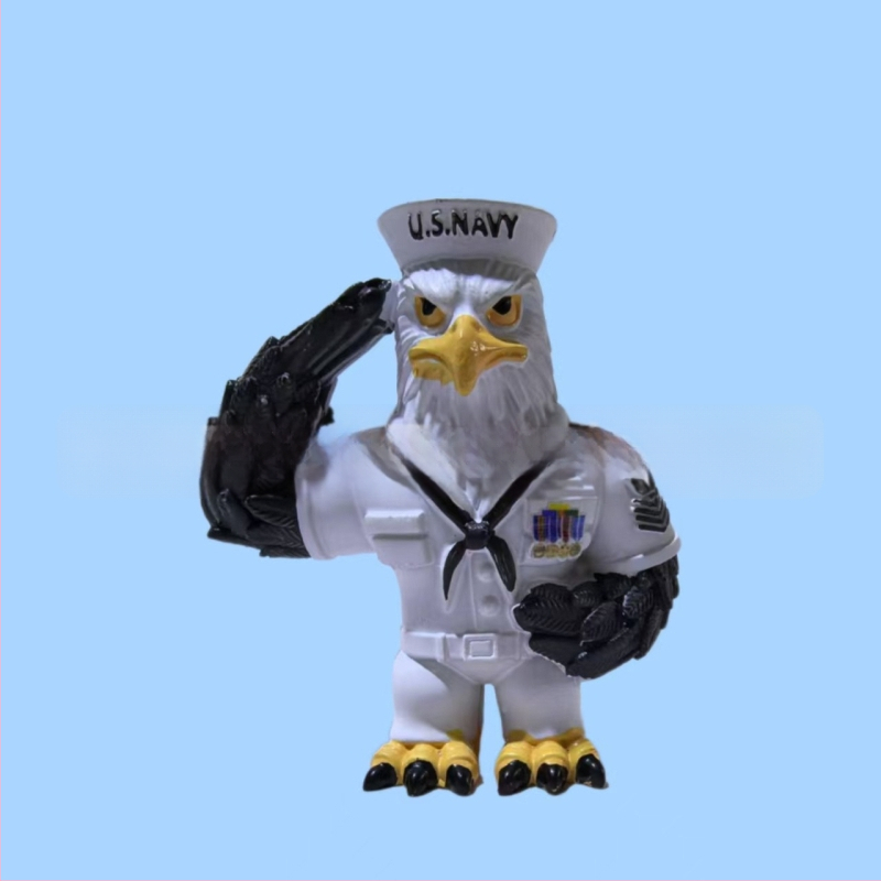 Διακοσμητικό γραφείου από ρητίνη – Αετός για Τιμή στους Βετεράνους, Στυλ Καρτούν, Δώρο για Ηλικιωμένους και Συναδέλφους