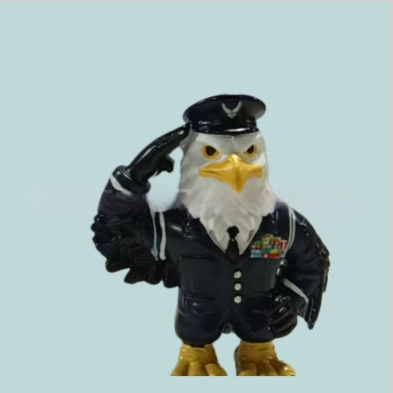 Διακοσμητικό γραφείου από ρητίνη – Αετός για Τιμή στους Βετεράνους, Στυλ Καρτούν, Δώρο για Ηλικιωμένους και Συναδέλφους