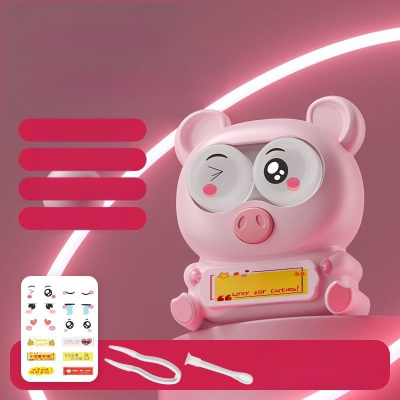 Умен домашен презареждаем почистващ уред за козметични контактни лещи – автоматично изплакване, стерилизация с ултравиолетова и синя светлина, Five Heroes