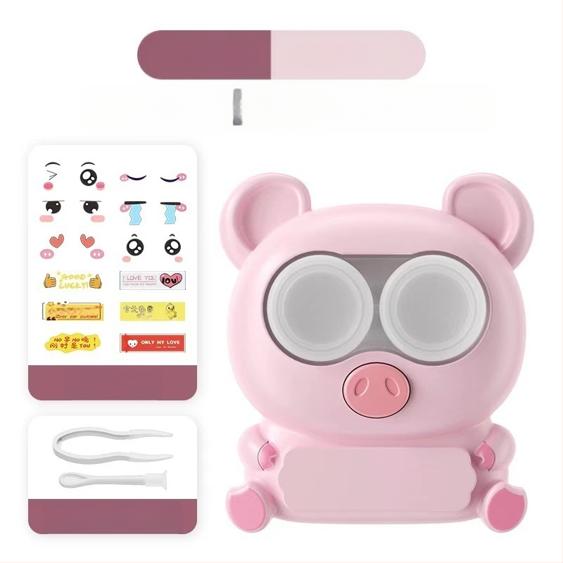 Умен домашен презареждаем почистващ уред за козметични контактни лещи – автоматично изплакване, стерилизация с ултравиолетова и синя светлина, Five Heroes