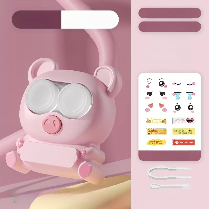 Умен домашен презареждаем почистващ уред за козметични контактни лещи – автоматично изплакване, стерилизация с ултравиолетова и синя светлина, Five Heroes