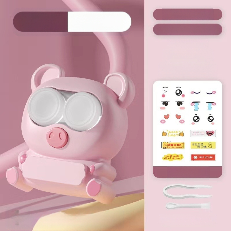 Умен домашен презареждаем почистващ уред за козметични контактни лещи – автоматично изплакване, стерилизация с ултравиолетова и синя светлина, Five Heroes