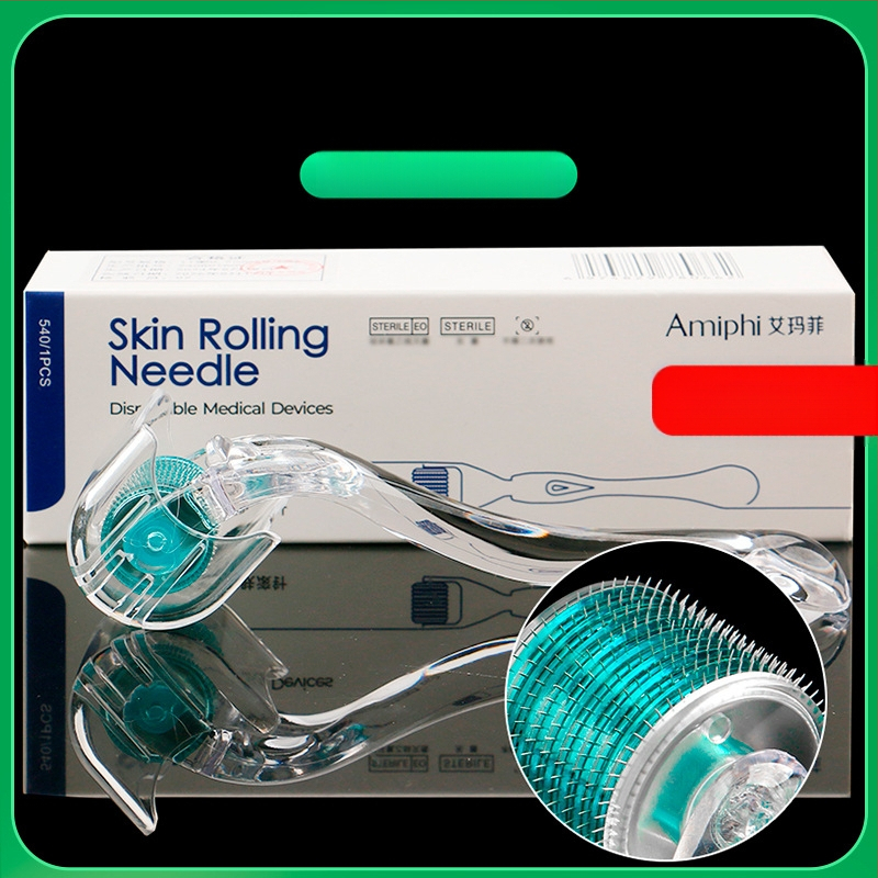 Emmawife μικροβελόνες ρολλέρ προσώπου – μη αποστειρωμένη συσκευή για ανάπλαση προσώπου και ανάπτυξη μαλλιών, αναβαθμισμένος υλικό χαμηλής διαπερατότητας, σκληρότητα μέτρια-σκληρή, έγκριση Susu equipment № 20200094.