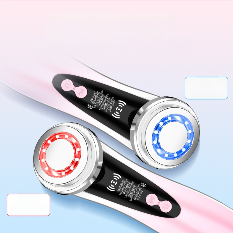 Mājas lietošanas sejas masāžas ierīce ar krāsu gaismas terapiju – ādas kopšana un atjaunošana, pārnēsājama, iekšējā 300–500 mAh baterija