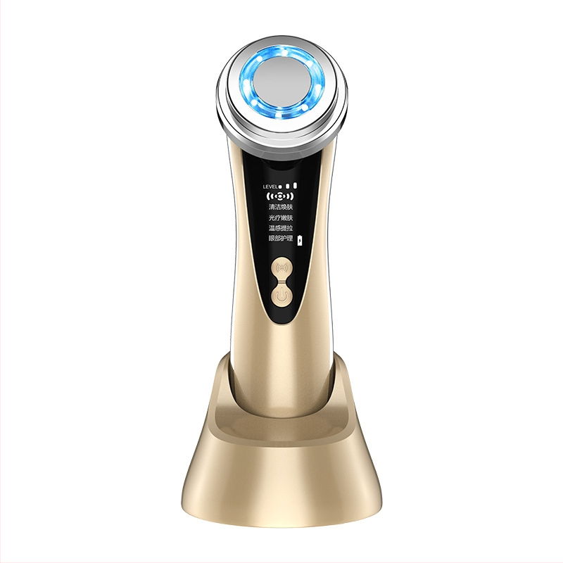 Mājas lietošanas sejas masāžas ierīce ar krāsu gaismas terapiju – ādas kopšana un atjaunošana, pārnēsājama, iekšējā 300–500 mAh baterija