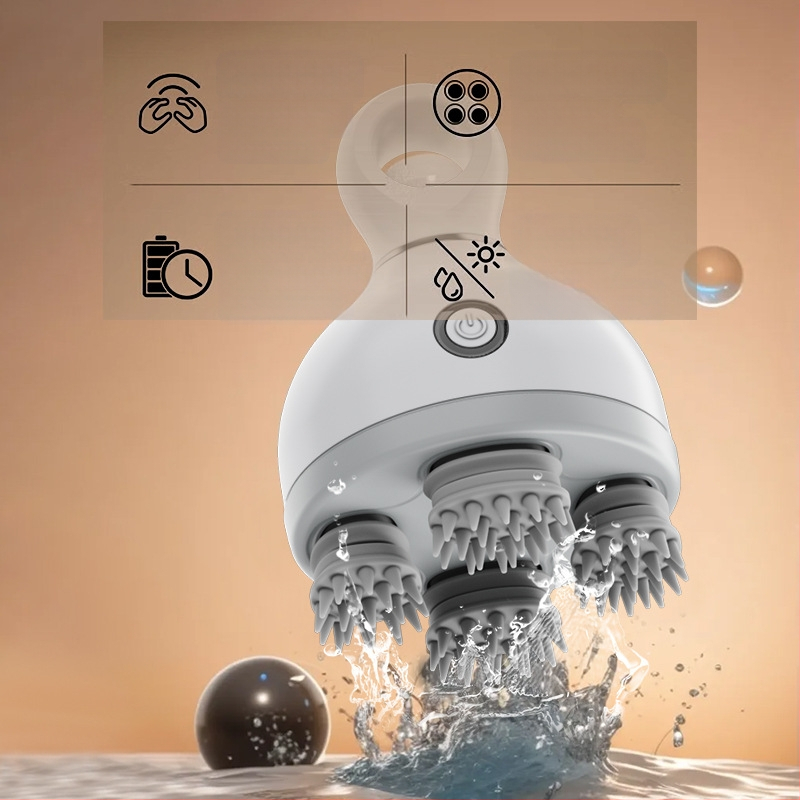 Masazer za glavu s kandžom – masaža tipa hnetenja, punjiva baterija, upravljanje gumbom – Medhalley K103