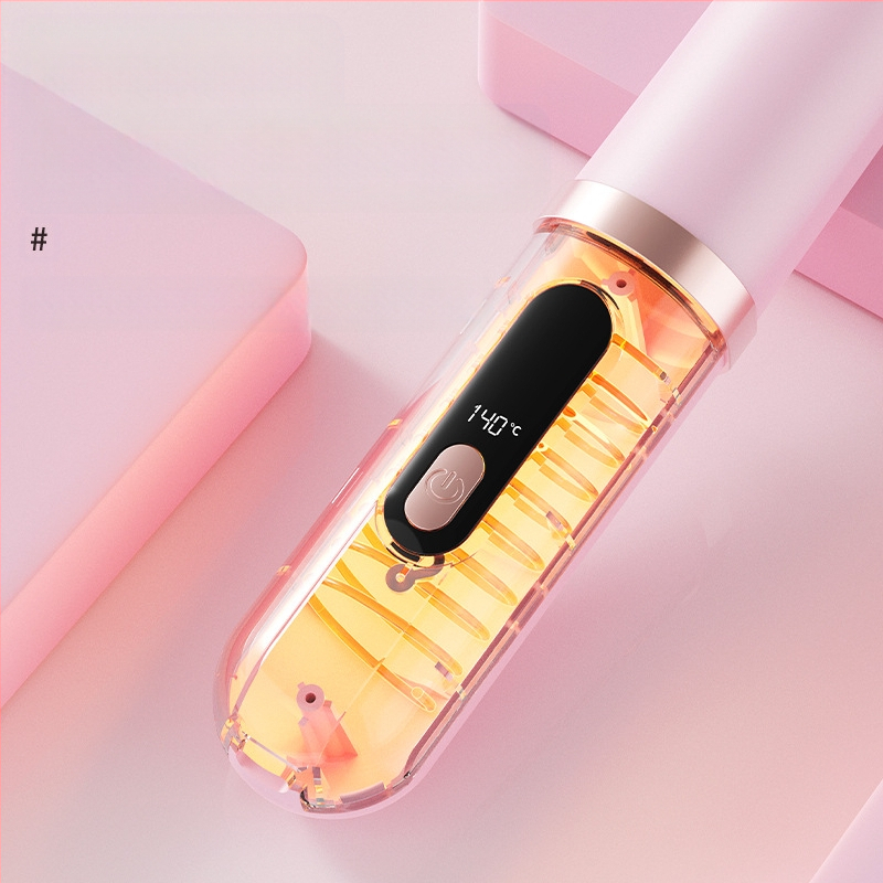 Bezvadu jonizējošā matu taisnošanas un veidošanas ķemme, 3-in-1 keramikas apkures elements, LCD displejs, 15–30W, apkures elementa diametrs ≥31 mm