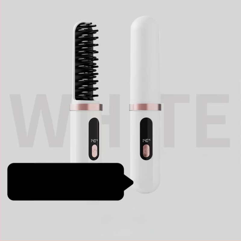 Bezvadu jonizējošā matu taisnošanas un veidošanas ķemme, 3-in-1 keramikas apkures elements, LCD displejs, 15–30W, apkures elementa diametrs ≥31 mm