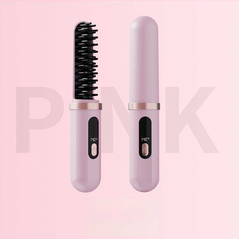 Bezvadu jonizējošā matu taisnošanas un veidošanas ķemme, 3-in-1 keramikas apkures elements, LCD displejs, 15–30W, apkures elementa diametrs ≥31 mm