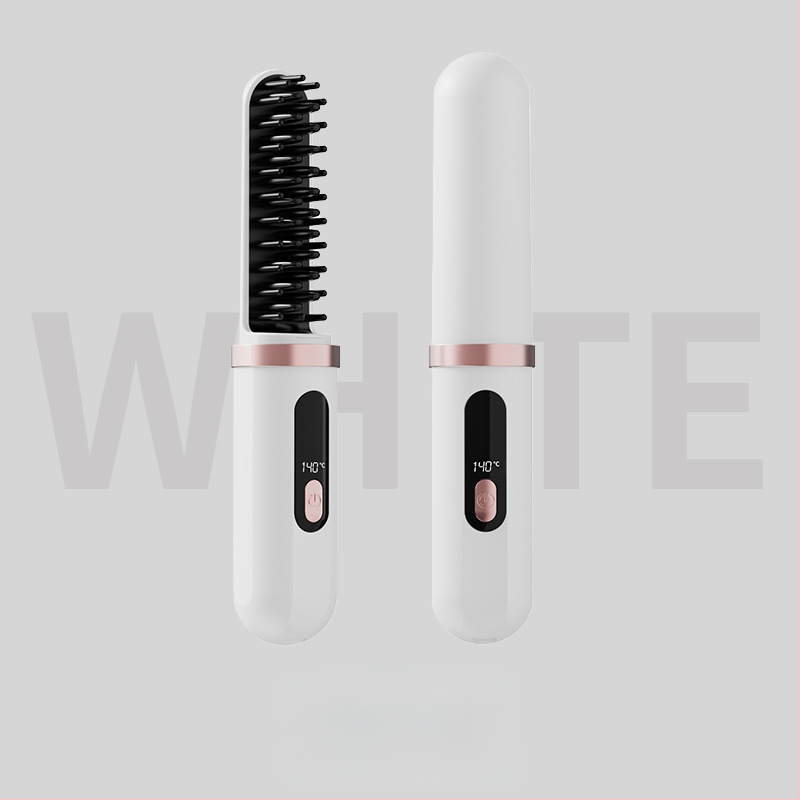 Bezvadu jonizējošā matu taisnošanas un veidošanas ķemme, 3-in-1 keramikas apkures elements, LCD displejs, 15–30W, apkures elementa diametrs ≥31 mm