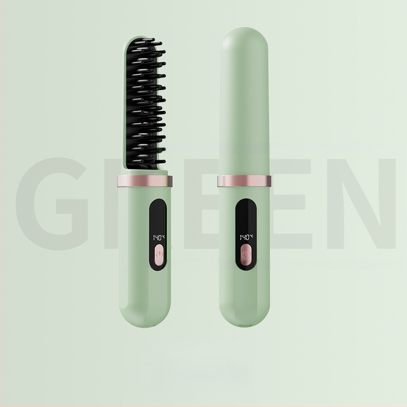 Bezvadu jonizējošā matu taisnošanas un veidošanas ķemme, 3-in-1 keramikas apkures elements, LCD displejs, 15–30W, apkures elementa diametrs ≥31 mm