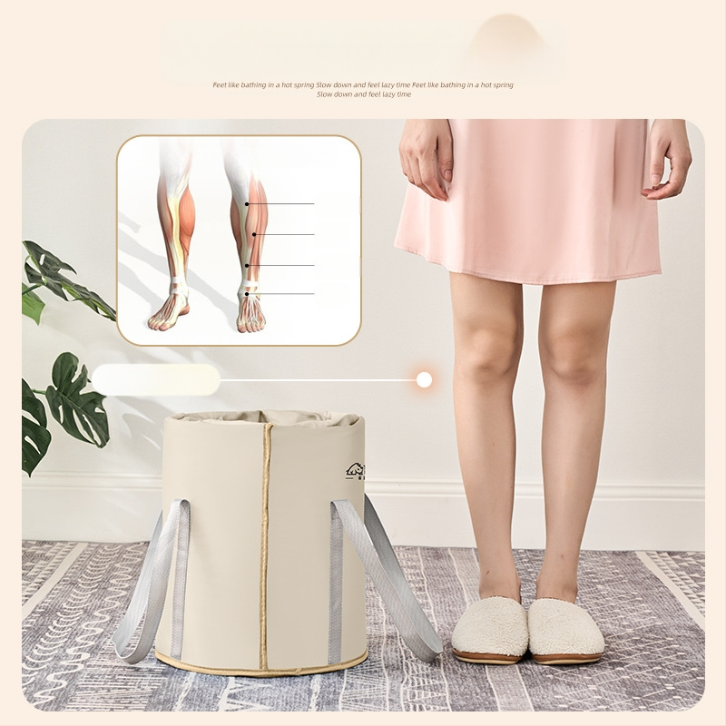 Πτυσσόμενος κάδος μπάνιου ποδιών, από νάιλον ύφασμα, πτυσσόμενος σχεδιασμός, μάρκα Discovery, για ενήλικες